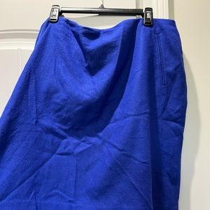 Talbots cobalt blue wool skirt. 18w